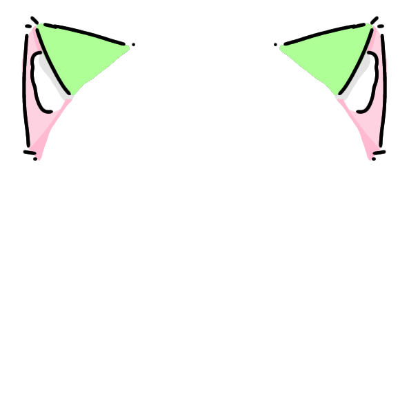green cat ears Decoration